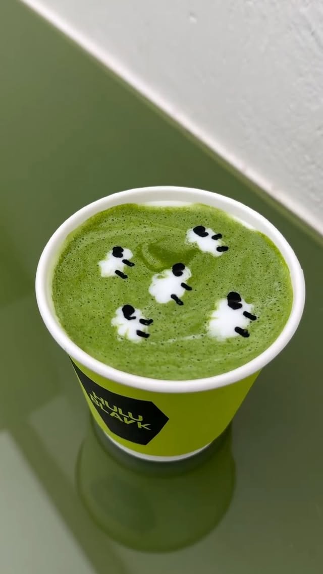 Sheep on a Ceremonial Grade of Original Matcha Latte 🍵🐑 